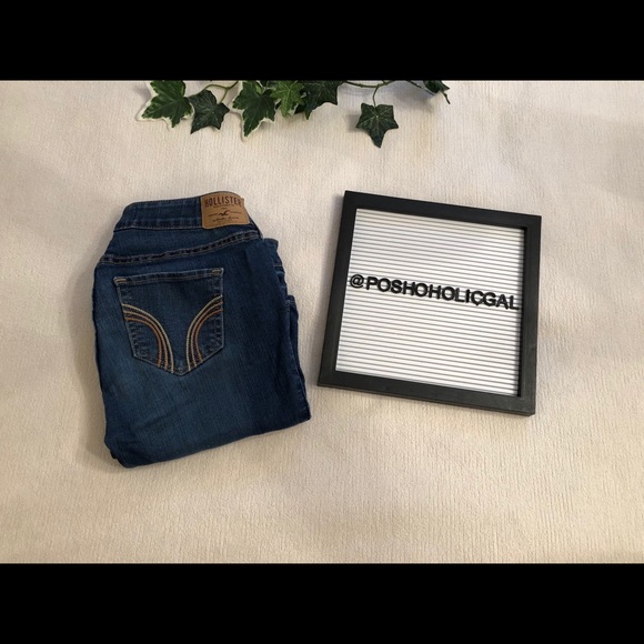 Hollister bootcut mid rise jeans size 1s dark blue - Picture 7 of 11
